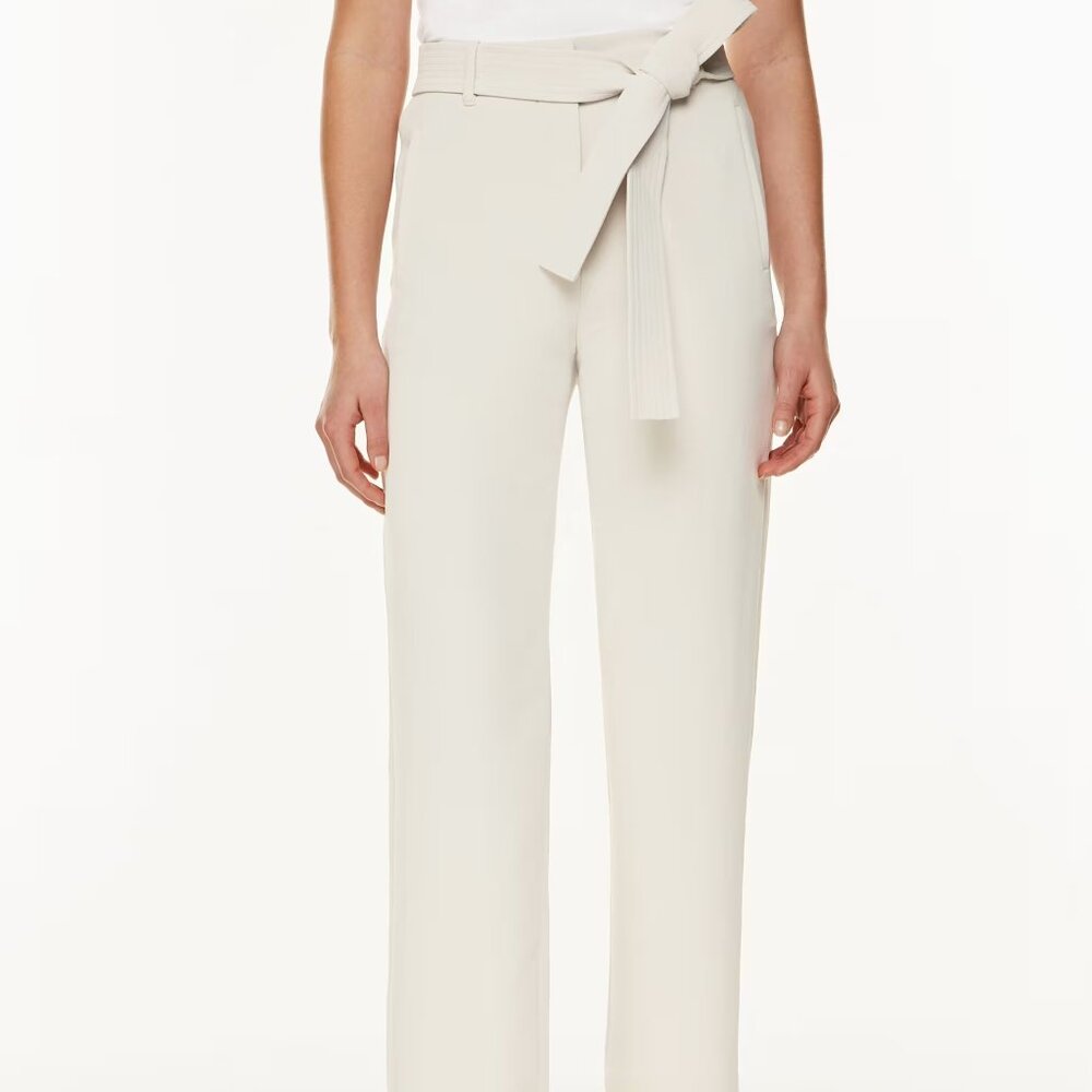 Aritiza Wilfred Tie Front Pants 8  NWT Japanese Crepe - Color: Light Birch